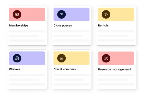 Six eola apps: memberships, class passes, rentals, waivers, credit vouchers and resource management